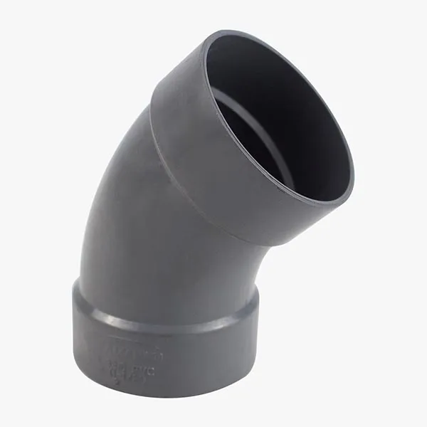 Codo PVC de 50 mm 60º H-H Color Gris