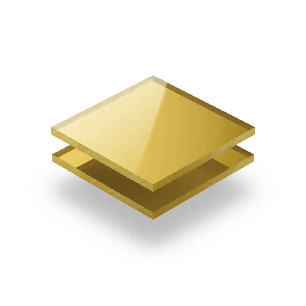 Plancha Metacrilato Espejo Dorado