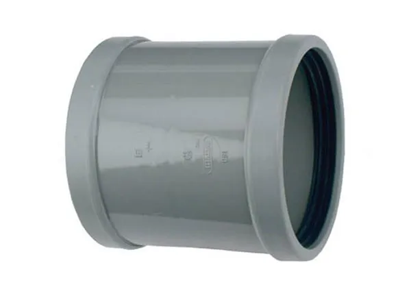 Manguito PVC 200 mm Gris H-H